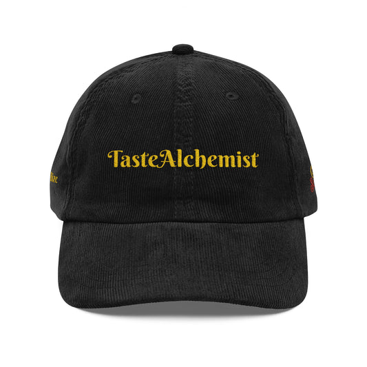 Embroidered Corduroy Cap — "Foodies, Cooks and Chefs Are the Alchemist"