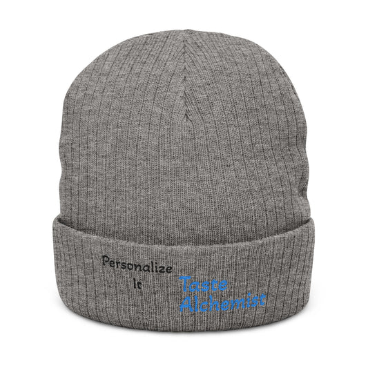 Chef Beanie — "Clock Out and Get Right" Ribbed Knit Embroidered Hat