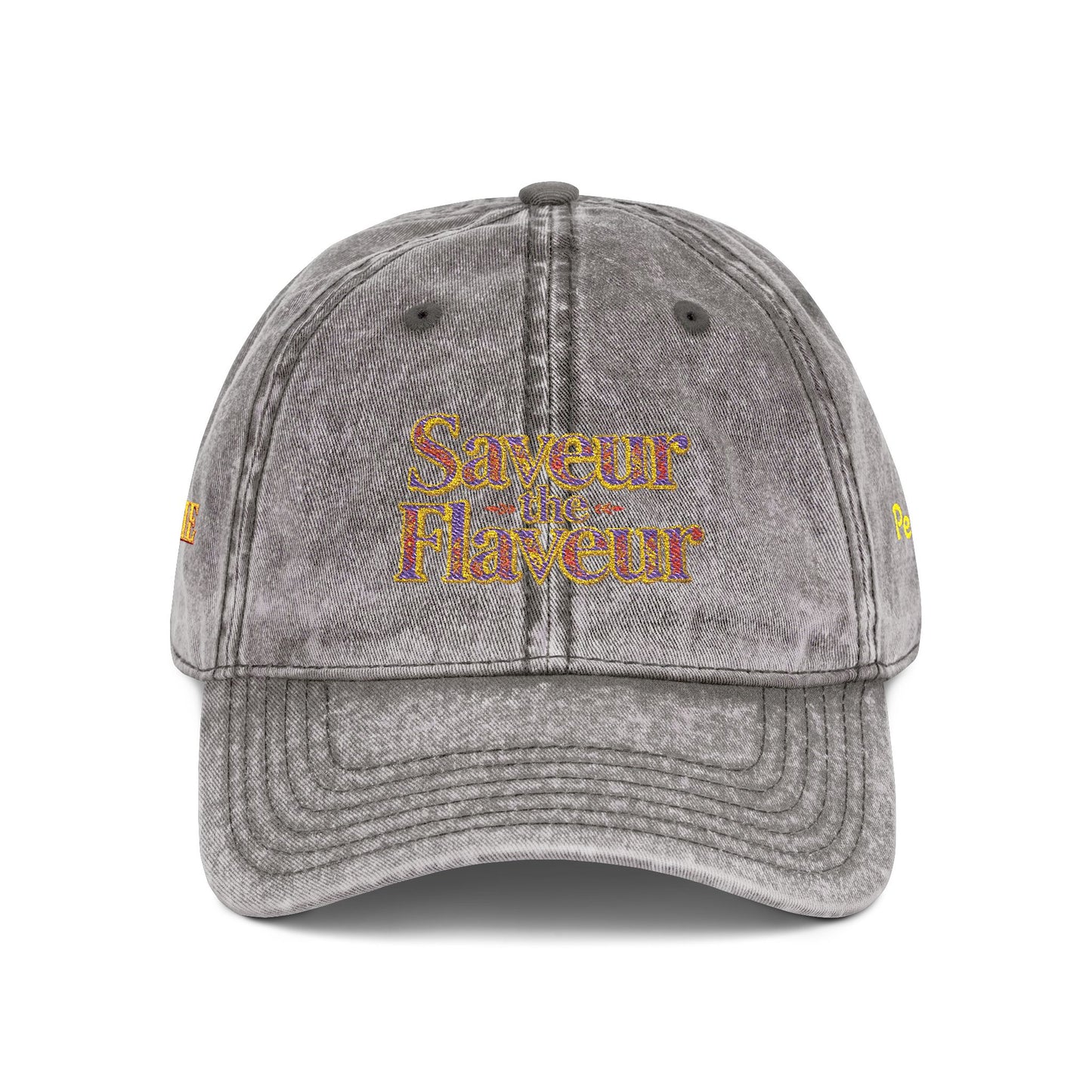 Vintage Cap — Embroidered "saveur the flaveur you cool a** mofo"