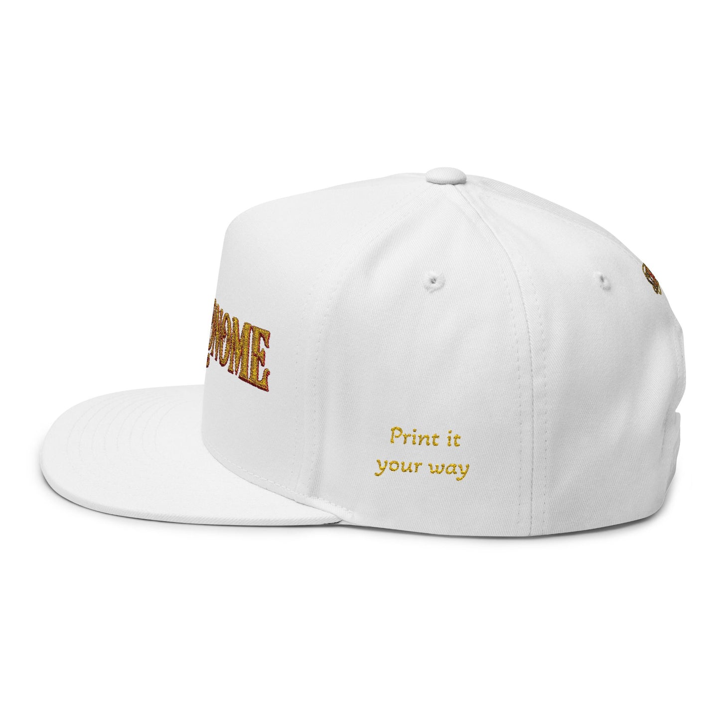 Gastronome Embroidered Flat Bill Cap — "Thee Gastronome" Culinary Enthusiast