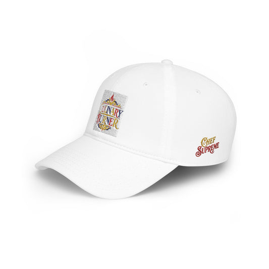Culinary Burner Low Profile Baseball Cap — Vintage Embroidered Hat