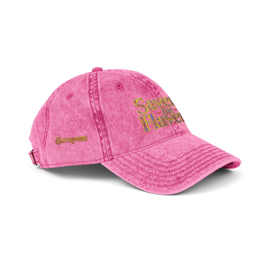 Vintage Cap — Embroidered "saveur the flaveur you cool a** mofo"