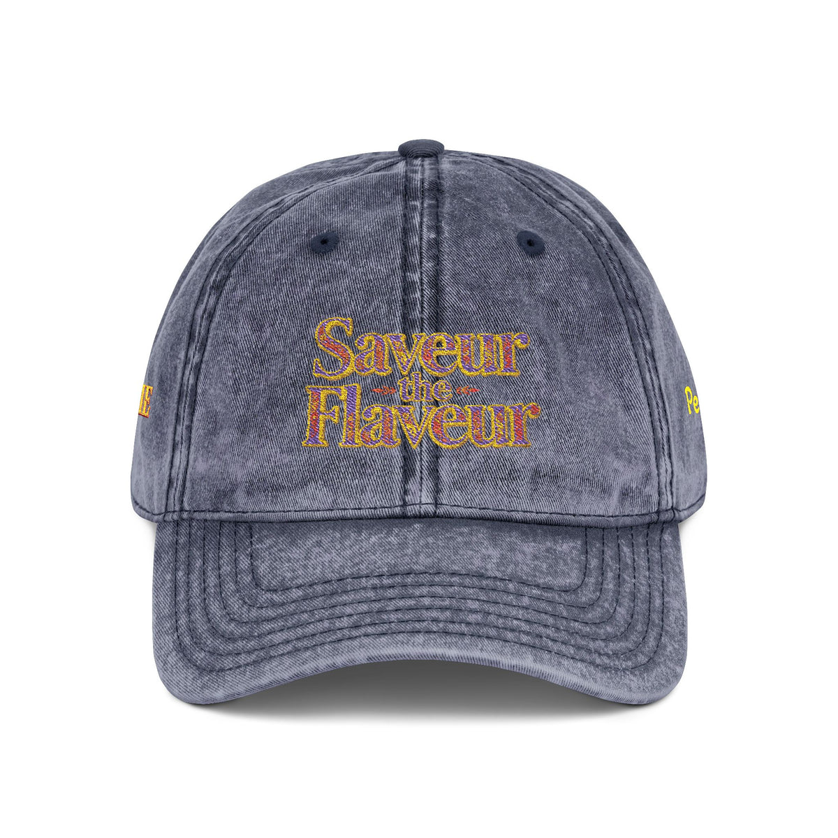 Vintage Cap — Embroidered "saveur the flaveur you cool a** mofo"
