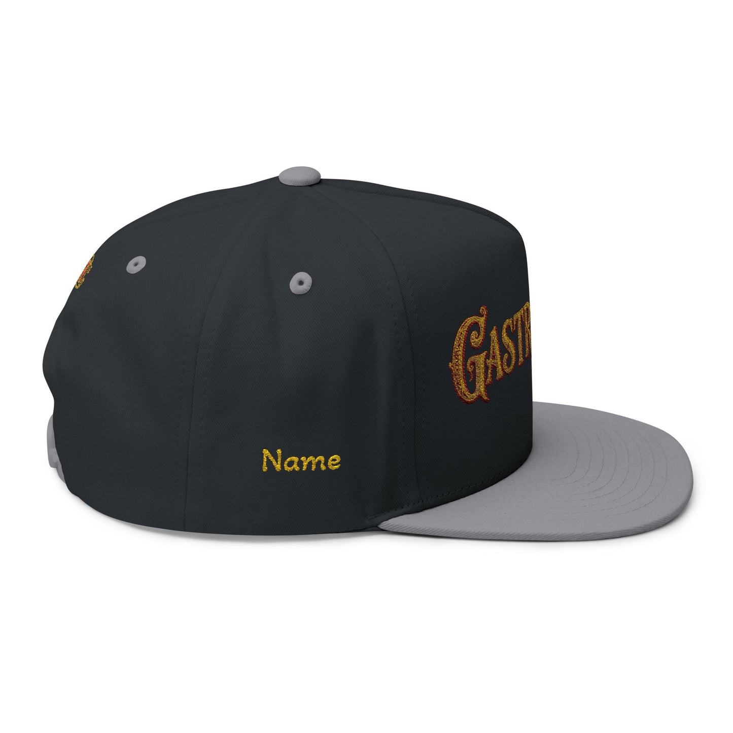 Gastronome Embroidered Flat Bill Cap — "Thee Gastronome" Culinary Enthusiast