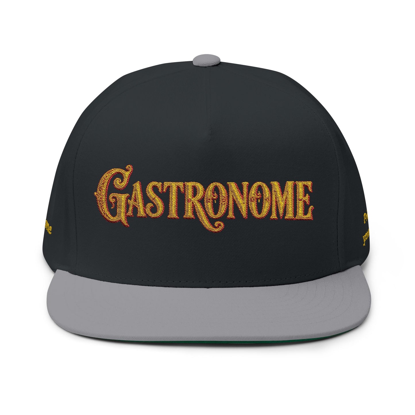 Gastronome Embroidered Flat Bill Cap — "Thee Gastronome" Culinary Enthusiast
