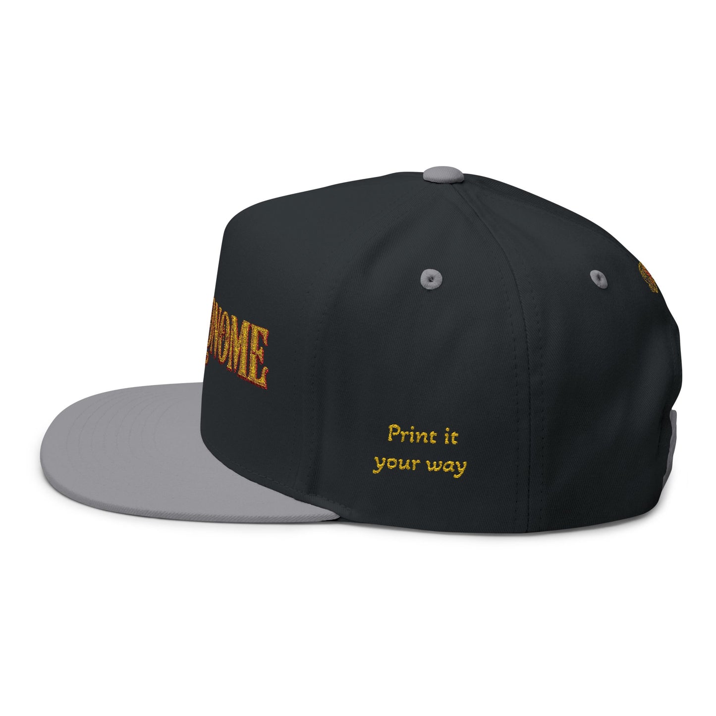 Gastronome Embroidered Flat Bill Cap — "Thee Gastronome" Culinary Enthusiast