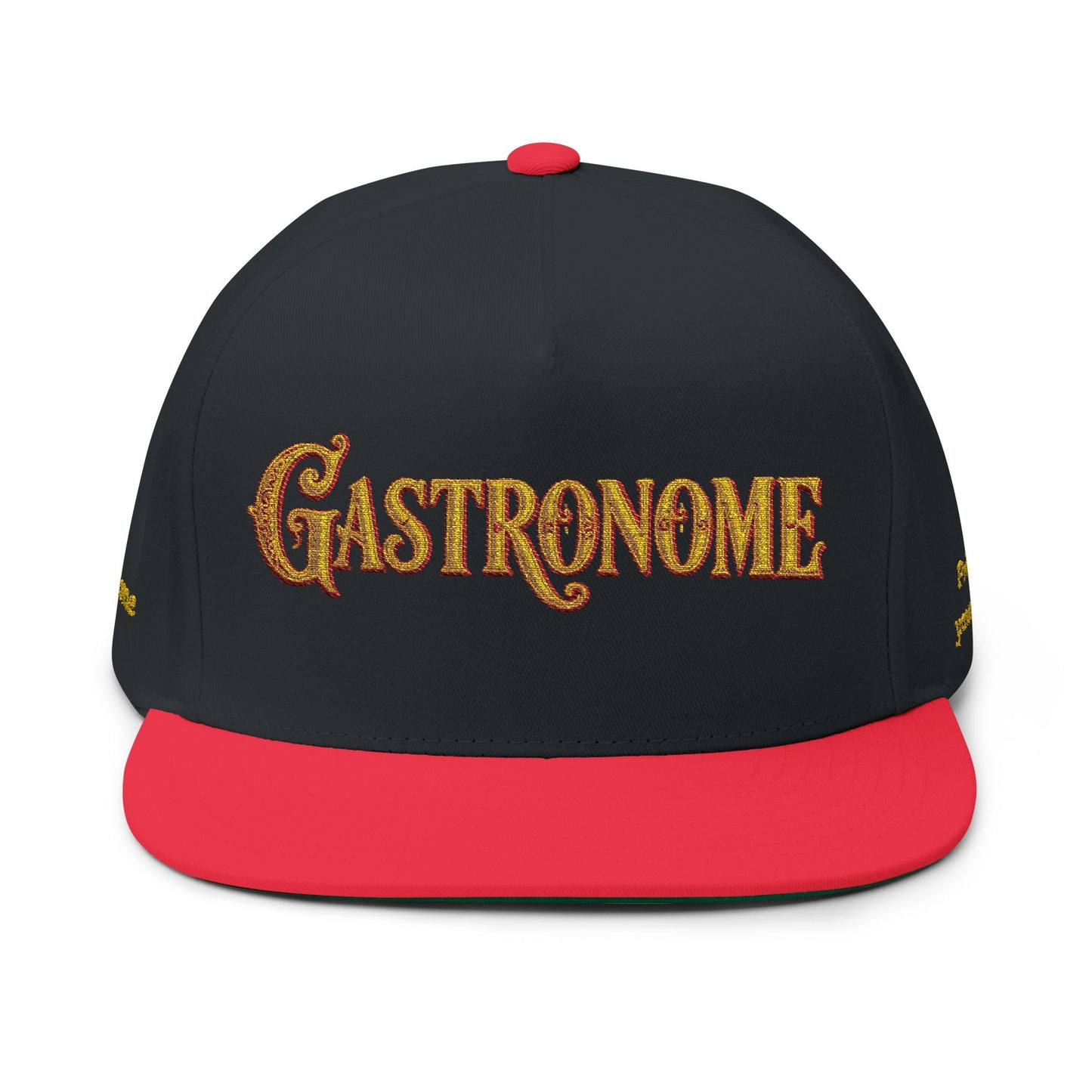 Gastronome Embroidered Flat Bill Cap — "Thee Gastronome" Culinary Enthusiast