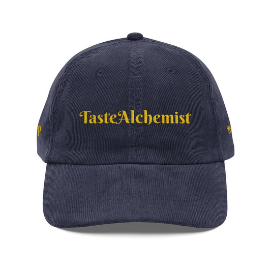 Embroidered Corduroy Cap — "Foodies, Cooks and Chefs Are All Alchemist"
