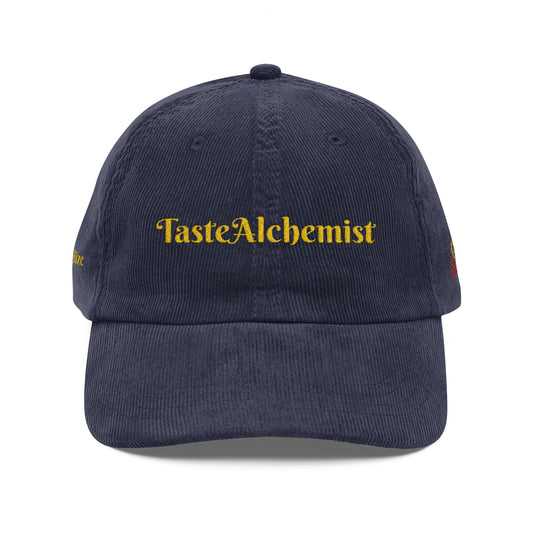 Embroidered Corduroy Cap — "Foodies, Cooks and Chefs Are the Alchemist"