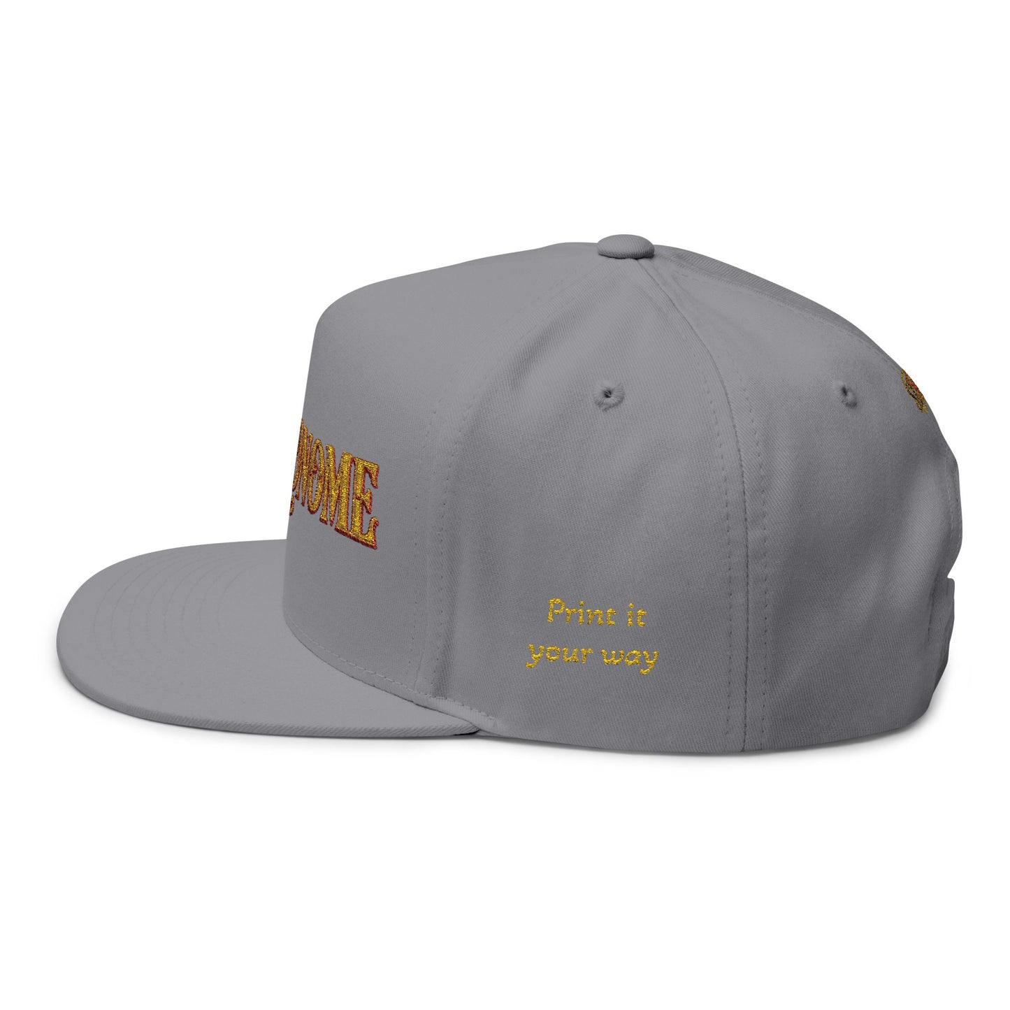 Gastronome Embroidered Flat Bill Cap — "Thee Gastronome" Culinary Enthusiast