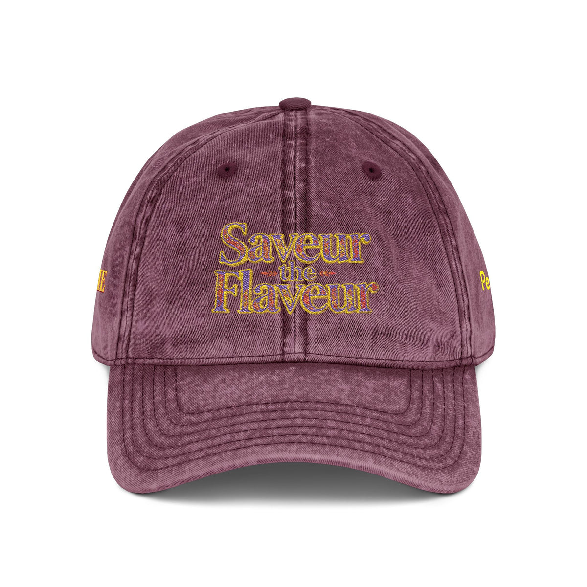 Vintage Cap — Embroidered "saveur the flaveur you cool a** mofo"