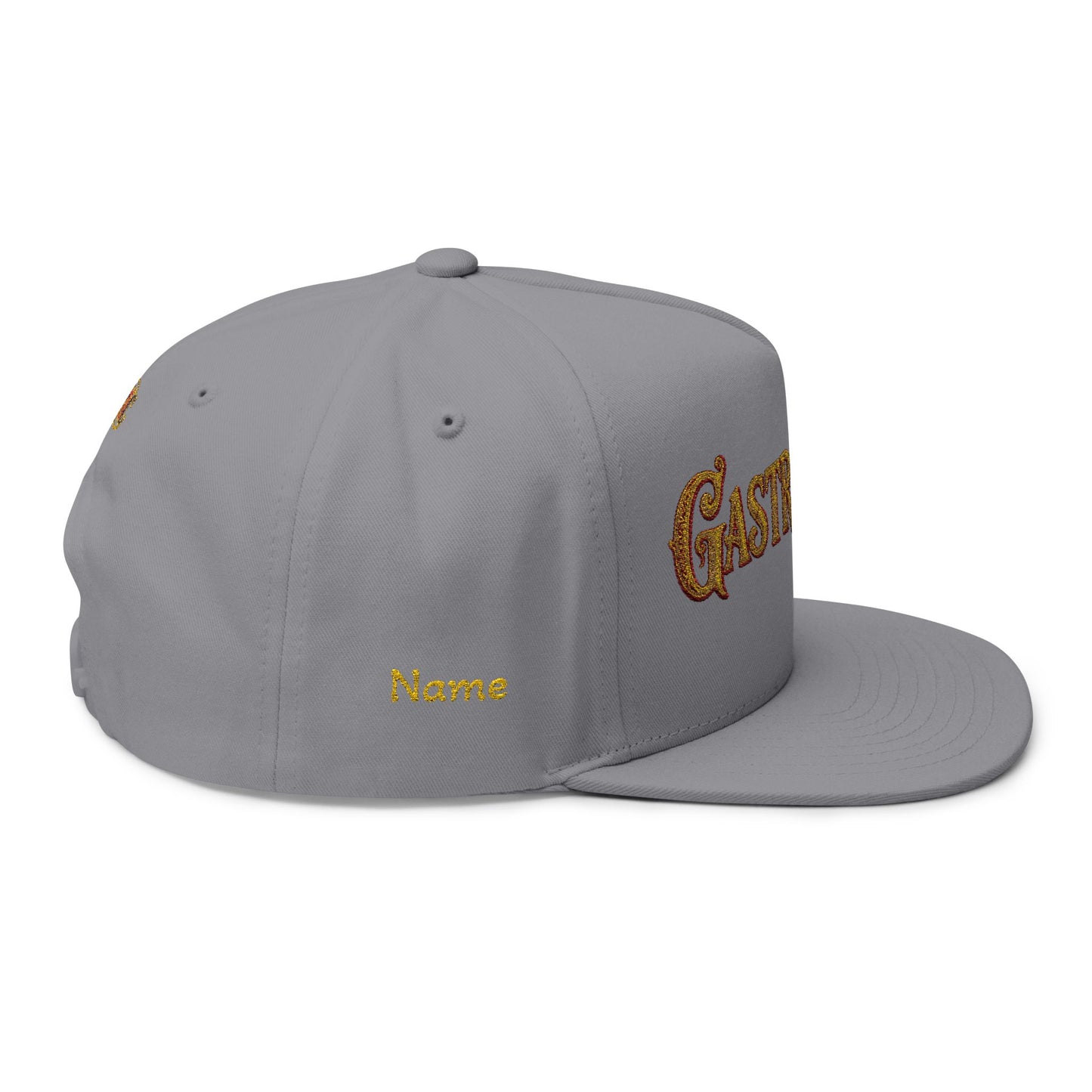Gastronome Embroidered Flat Bill Cap — "Thee Gastronome" Culinary Enthusiast