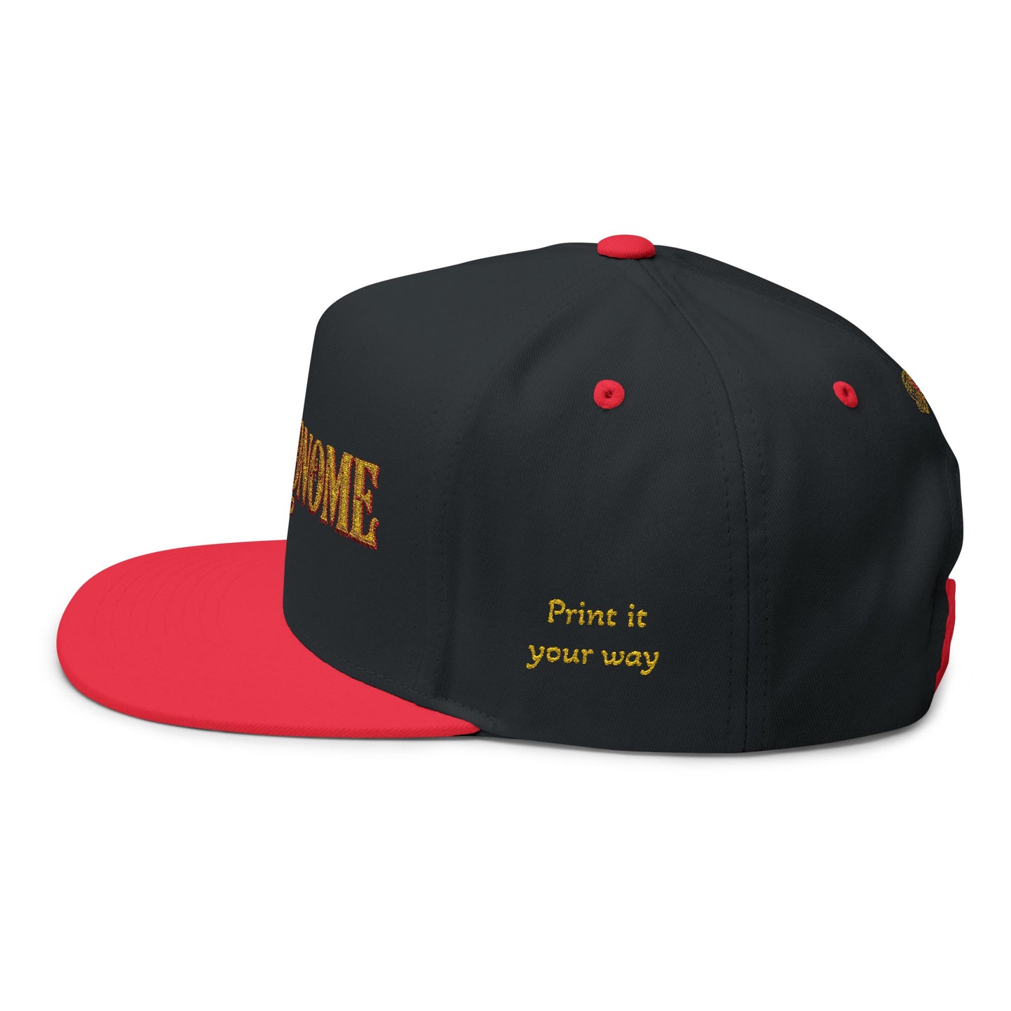 Gastronome Embroidered Flat Bill Cap — "Thee Gastronome" Culinary Enthusiast