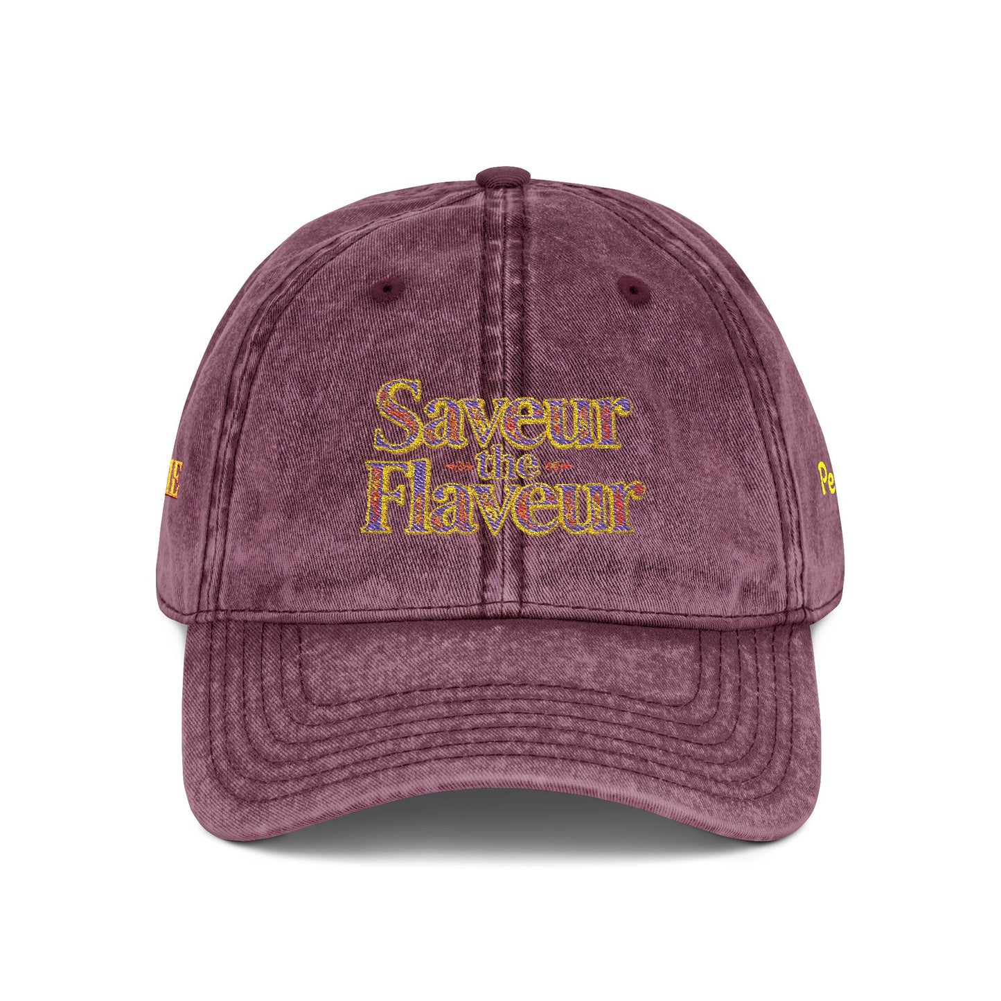 Vintage Cap — Embroidered "saveur the flaveur you cool a** mofo"