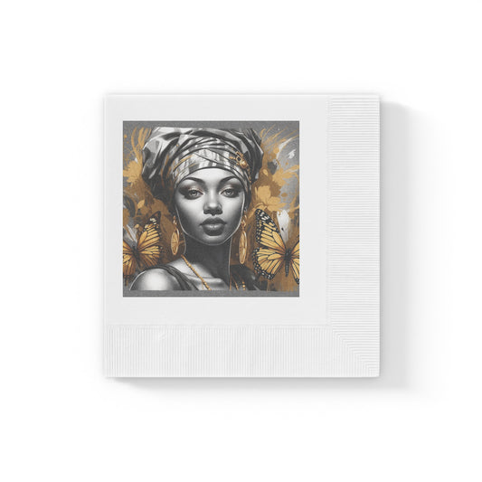 Elegant African-Inspired Paper Napkins - Butterfly Motif image 0