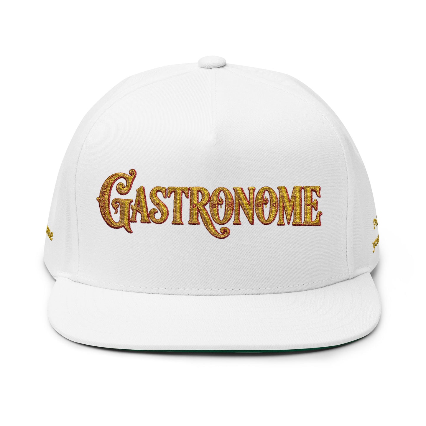 Gastronome Embroidered Flat Bill Cap — "Thee Gastronome" Culinary Enthusiast