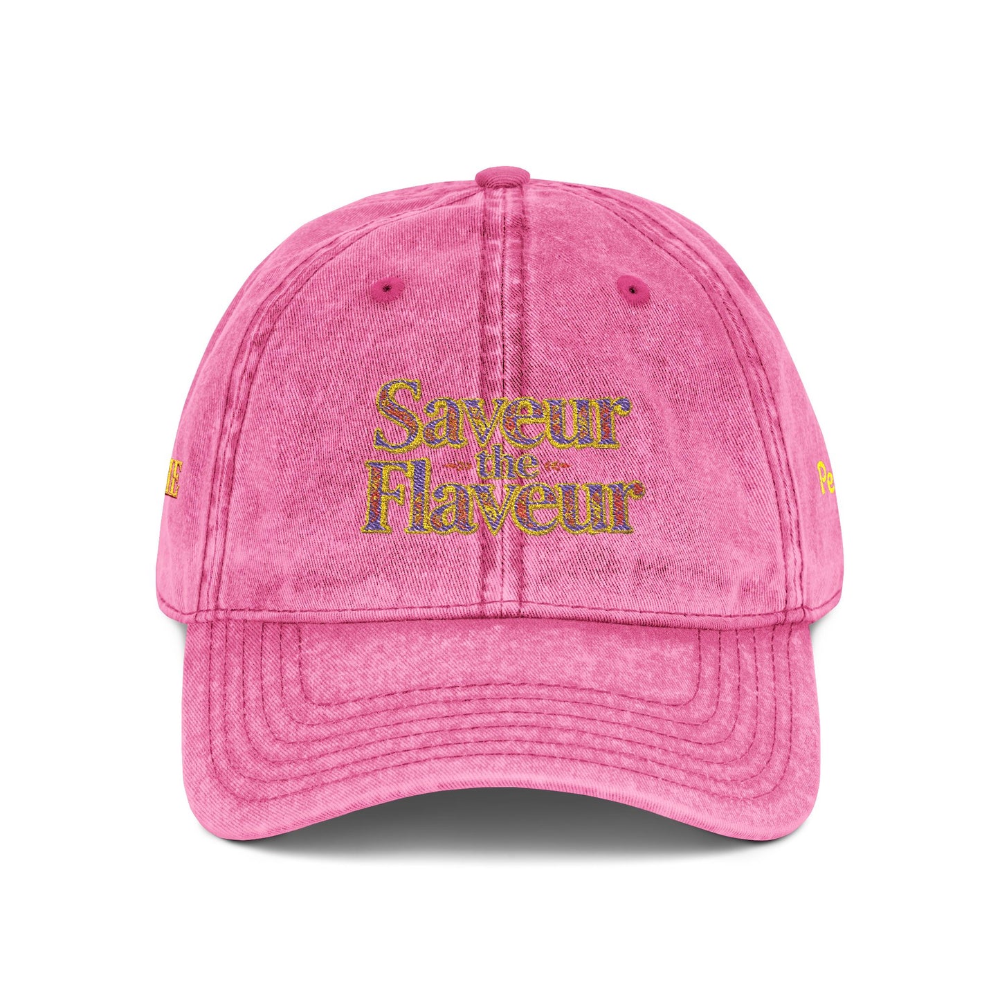 Vintage Cap — Embroidered "saveur the flaveur you cool a** mofo"