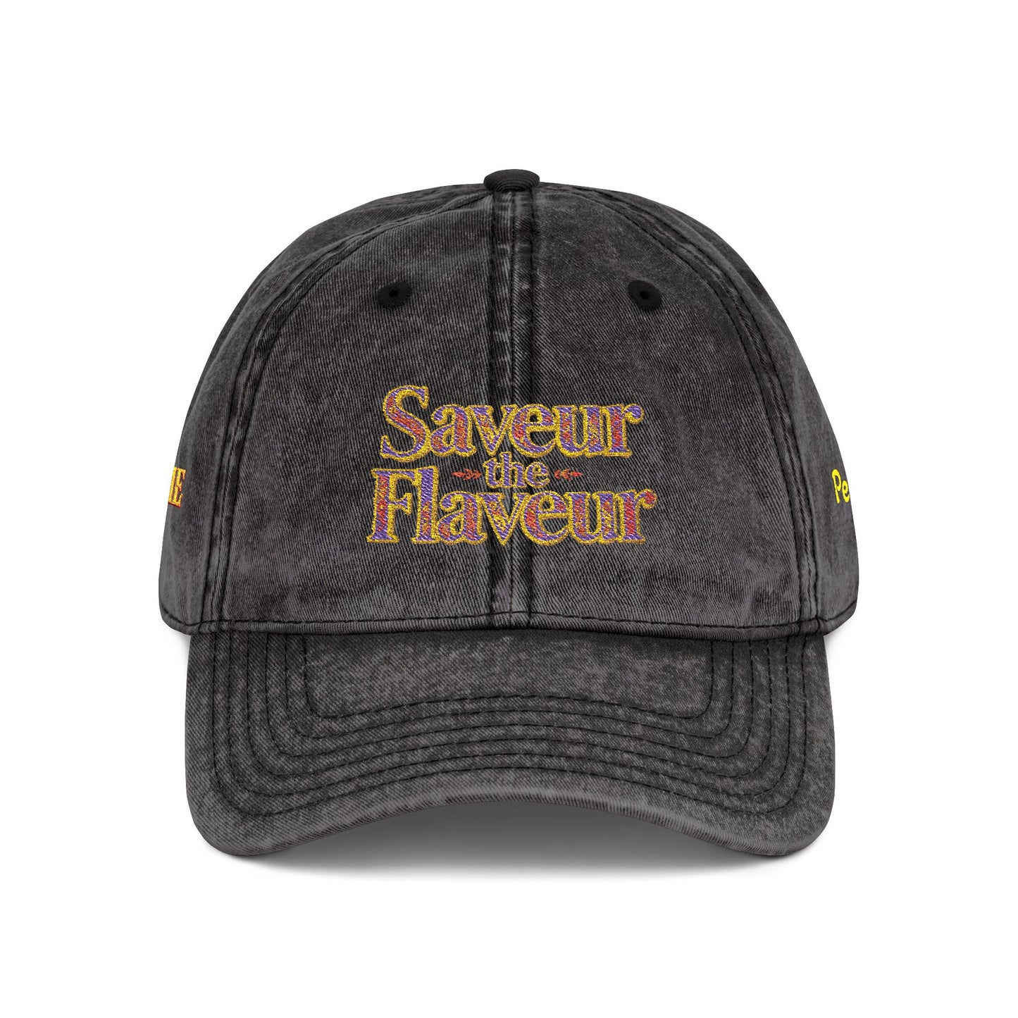 Vintage Cap — Embroidered "saveur the flaveur you cool a** mofo"