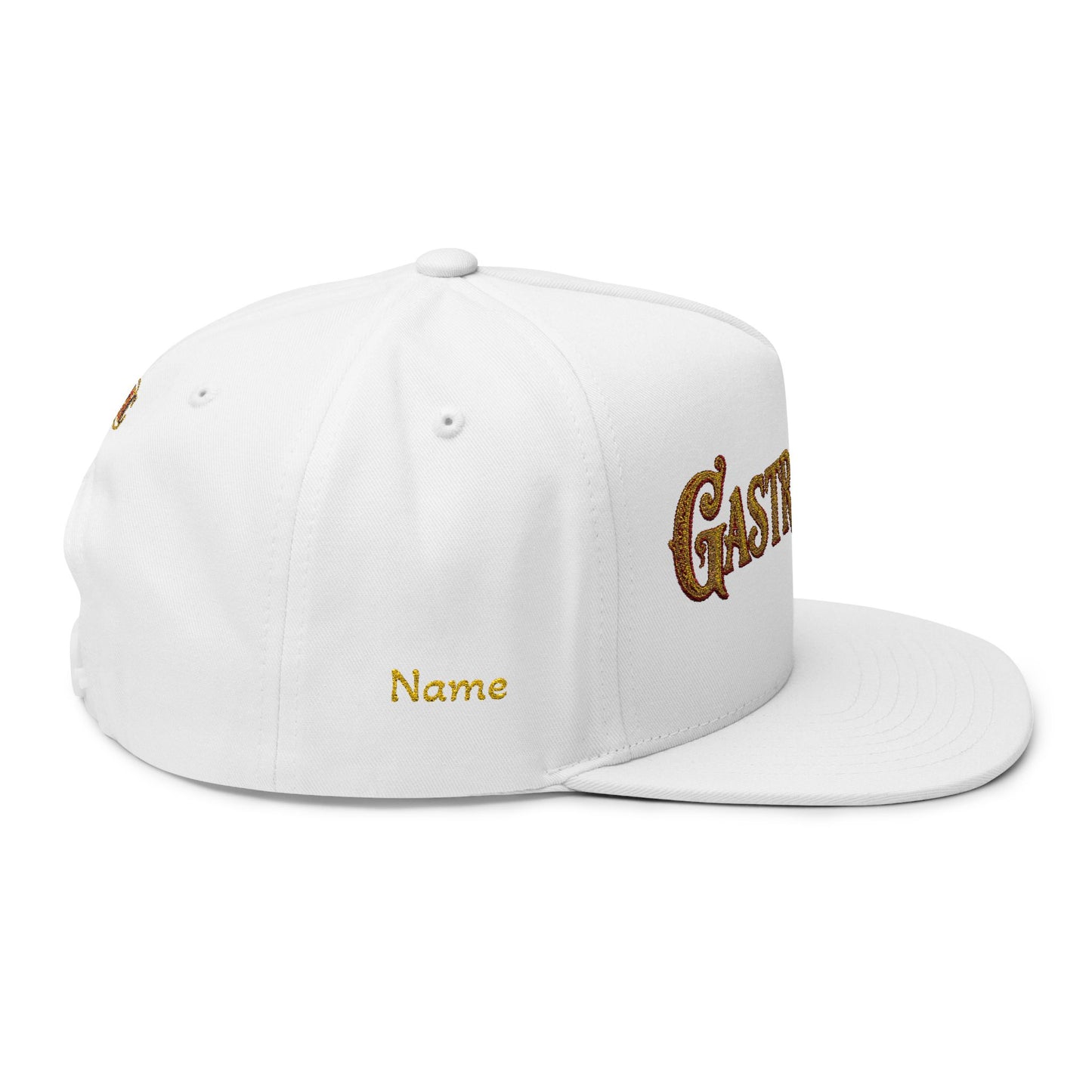 Gastronome Embroidered Flat Bill Cap — "Thee Gastronome" Culinary Enthusiast