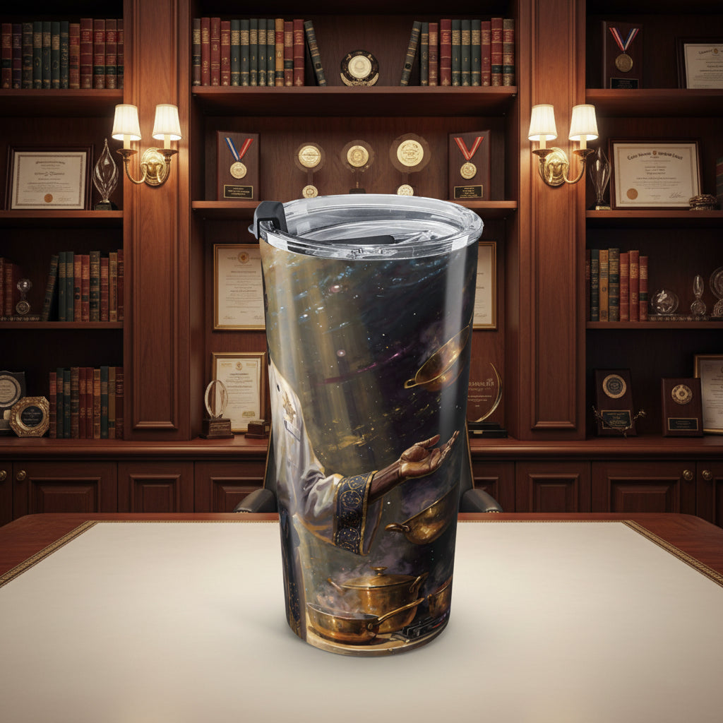 20oz Tumbler – Regal Priest & Golden Lamps Travel Mug