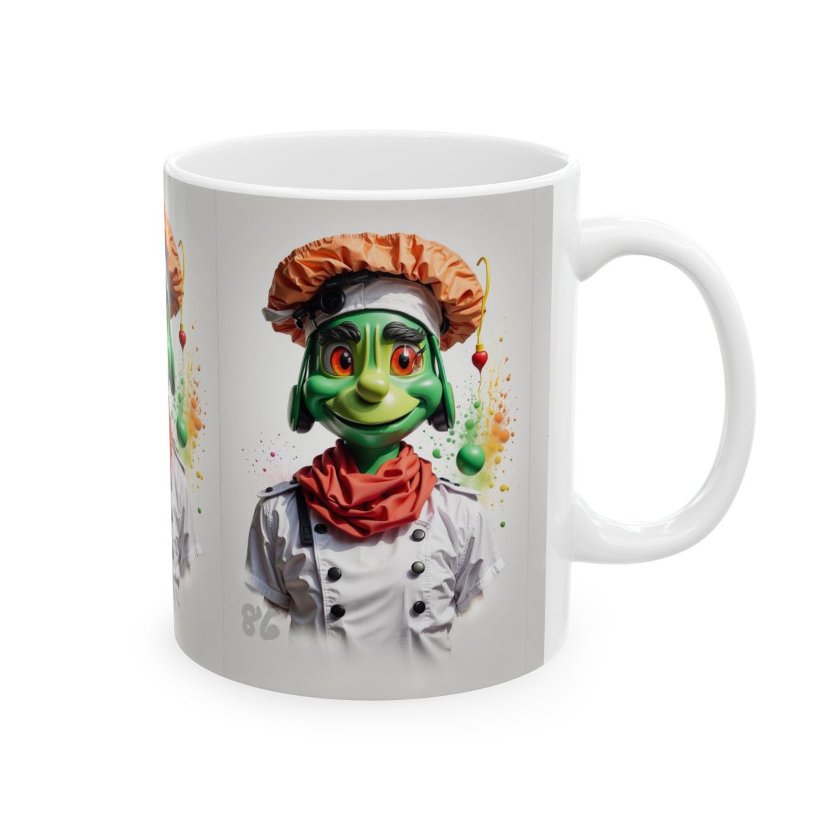 Chef Alien Ceramic Mug, 11oz image 3